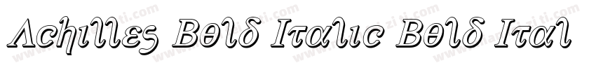 Achilles Bold Italic Bold Italic字体转换